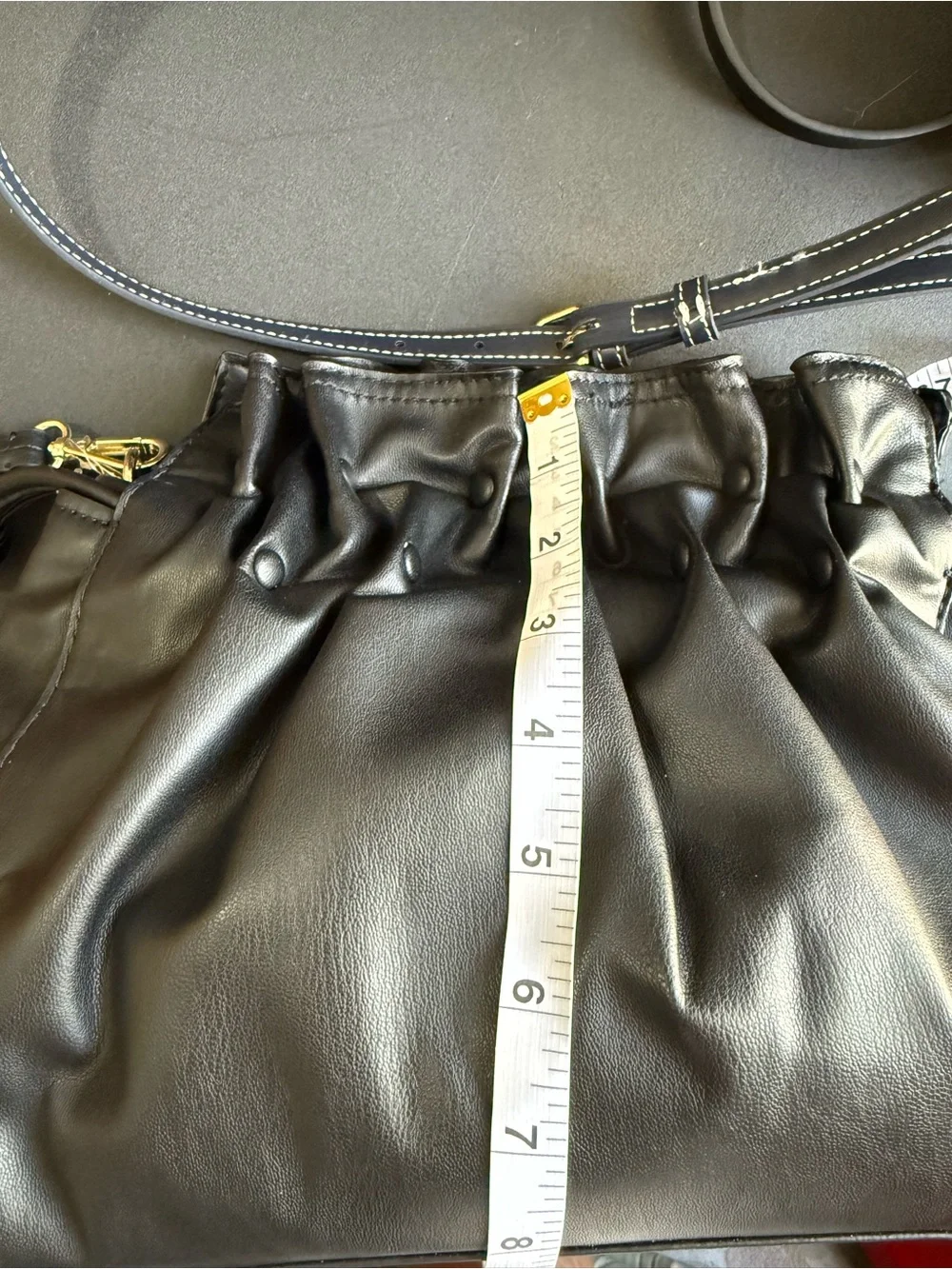 Zara Black Ruched Crossbody Bag